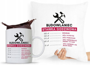 Zestaw Poduszka Kubek Budowlańca Majstra Fachowca