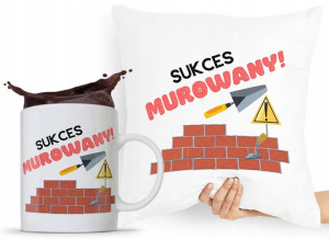 Zestaw Poduszka Kubek Budowlańca Majstra Fachowca