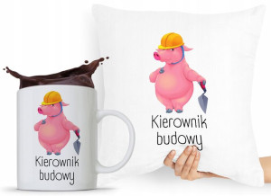 Zestaw Poduszka Kubek Budowlańca Majstra Fachowca