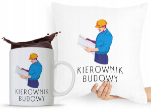 Zestaw Poduszka Kubek Budowlańca Majstra Fachowca