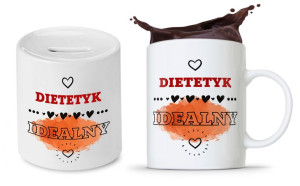 Zestaw Skarbonka + Kubek Dla Dietetyka Dietetyczki