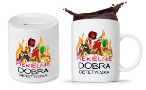Zestaw Skarbonka + Kubek Dla Dietetyka Dietetyczki
