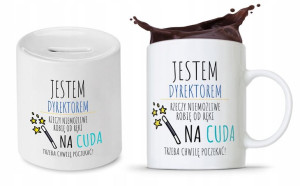 Zestaw Skarbonka + Kubek Dla Dyrektora Prezent