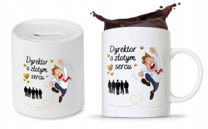 Zestaw Skarbonka + Kubek Dla Dyrektora Prezent