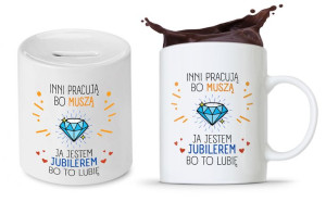 Zestaw Skarbonka + Kubek Dla Jubilera Prezent