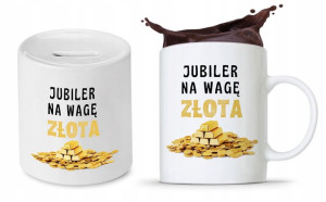 Zestaw Skarbonka + Kubek Dla Jubilera Prezent