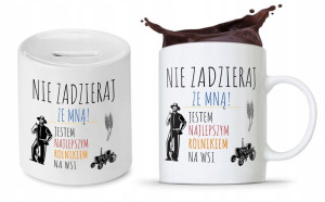 Zestaw Skarbonka + Kubek Dla Rolnika Prezent