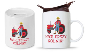 Zestaw Skarbonka + Kubek Dla Rolnika Prezent