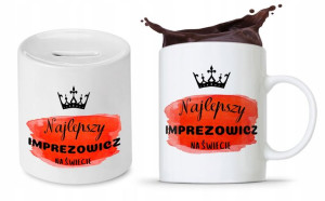 Zestaw Skarbonka + Kubek Imprezowicza Prezent