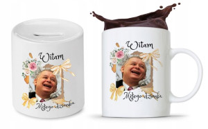 Zestaw Śmieszny Pis Kaczyński Kubek + Skarbonka