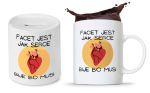 Zestaw Śmieszny Zabawny Prezent Kubek + Skarbonka