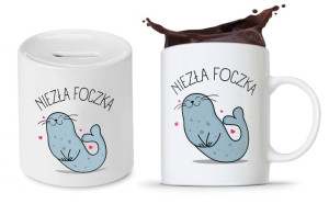 Zestaw Śmieszny Zabawny Prezent Kubek + Skarbonka