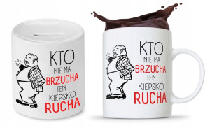 Zestaw Śmieszny Zabawny Prezent Kubek + Skarbonka
