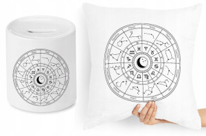Znaki Zodiaku Zestaw Poduszka + Skarbonka Prezent