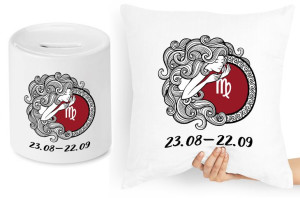 Znaki Zodiaku Zestaw Poduszka + Skarbonka Prezent