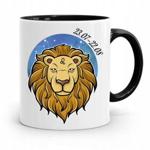 Znaki Zodiaku Zodiakara Kubek Czarny Lew