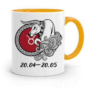 Znaki Zodiaku Zodiakara Kubek Żółty Byk