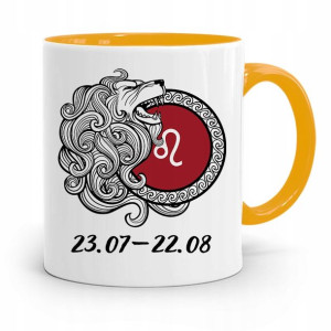 Znaki Zodiaku Zodiakara Kubek Żółty Lew