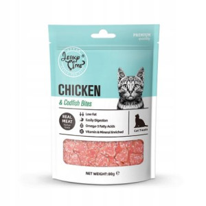 Jerky Time Kot 80g Chicken Codfish Kurczak Dorsz