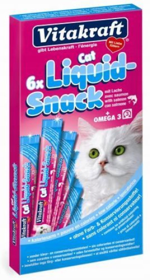 VITAKRAFT Liquid Snack 6 szt. - łosoś omega 3