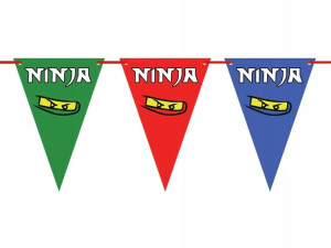 Baner Girlanda Ninja Wojownicy Ninja Go Urodziny 5