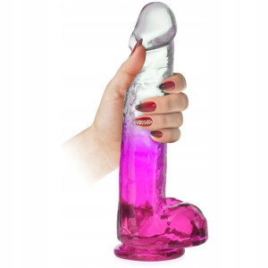 Dwukolorowe Dildo 24cm Sztuczny Penis Z Przyssawką