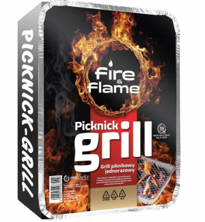 Grill Jednorazowy Turystyczny Węglowy Piknikowy