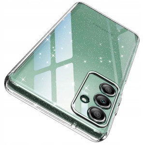 Etui do Samsung A14 5G SILICONE BROKAT CASE SZKŁO