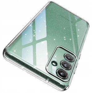 Etui do Samsung A34 5G SILICONE BROKAT CASE SZKŁO