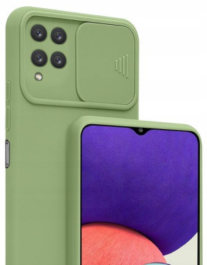 Etui SILICONE CamShield + Szkło do Samsung A12 M12