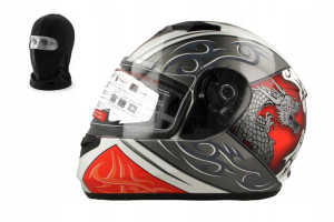 Kask Moto Pełny Vcan V121 + Kominiarka Rozmiar: Xl