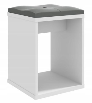 Taboret Stołek Siedzisko Do Toaletki Biały