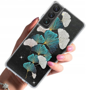 ETUI WZORY BROKAT + SZKŁO 9H do Samsung Galaxy S22