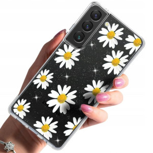 ETUI WZORY BROKAT + SZKŁO 9H do Samsung Galaxy S22