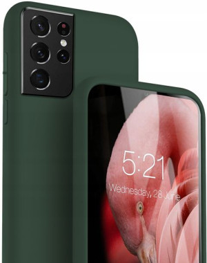 Etui Silikon do Samsung S21 Ultra Case + Szkło 9H