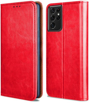 ETUI SKÓRZANE do Samsung Galaxy S21 Ultra + SZKŁO