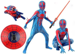 Strój Przebranie Spiderman 2099 Zestaw 140/146