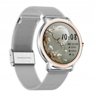 Srebrny Elegancki Smartwatch dla Kobiety R18