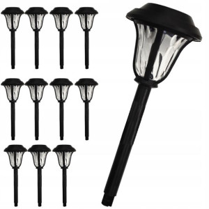 Lampa Ogrodowa Solarna Led Zestaw 12 Szt Słupek