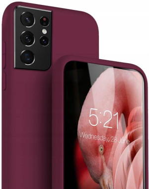Etui Silikon do Samsung S21 Ultra Case + Szkło 9H