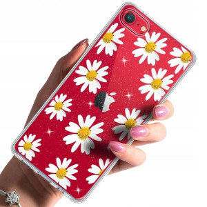 Etui Wzory Brokat + Szkło 9h Do Iphone 7 8 Se 2020