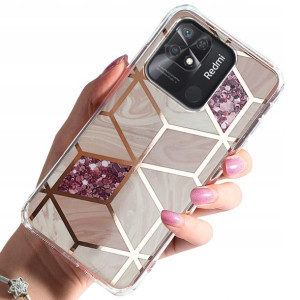Etui Case Glamour + Szkło 9H do Xiaomi Redmi 10C