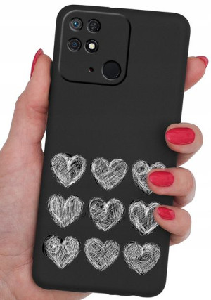 ETUI CASE WZORY + SZKŁO 9H do Xiaomi Redmi 10C