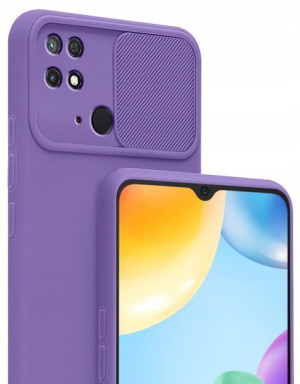 Etui SILICONE CamShield +Szkło do Xiaomi Redmi 10C