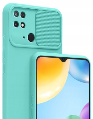 Etui SILICONE CamShield +Szkło do Xiaomi Redmi 10C