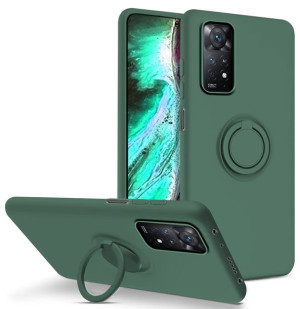 Etui Silicone Ring + Szkło 9H do Redmi Note 11 Pro