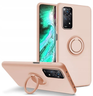 Etui Silicone Ring + Szkło 9H do Redmi Note 11 Pro