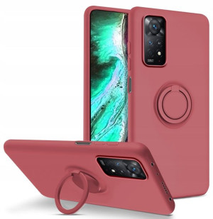 Etui Silicone Ring + Szkło 9H do Redmi Note 11 Pro