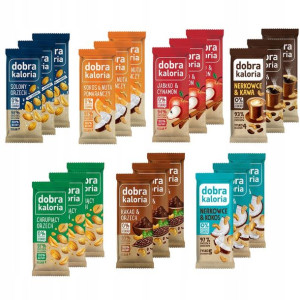 DOBRA KALORIA mix 7 smaków baton 21 szt bez CUKRU