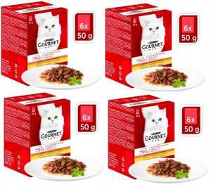 Gourmet Mon Petit Wyborne Kawałki MIX SMAKI 4x300g